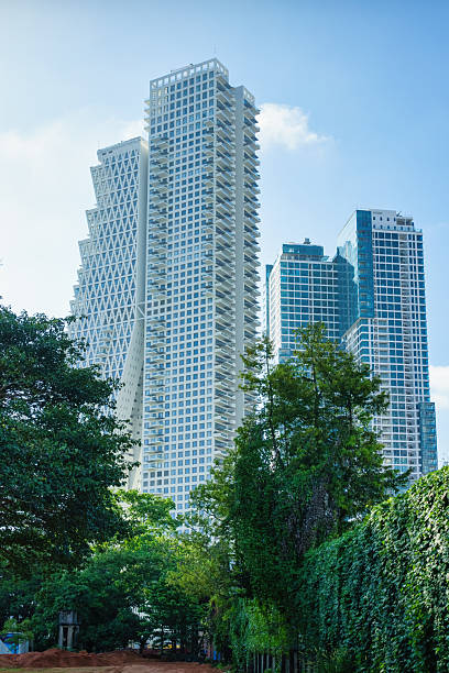 apartment buildings in downtown colombo, sri lanka.